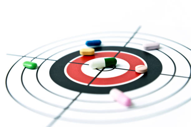 istock Pills, capsules, tablets on the target for discover hit compounds and lead optimization 1163162720