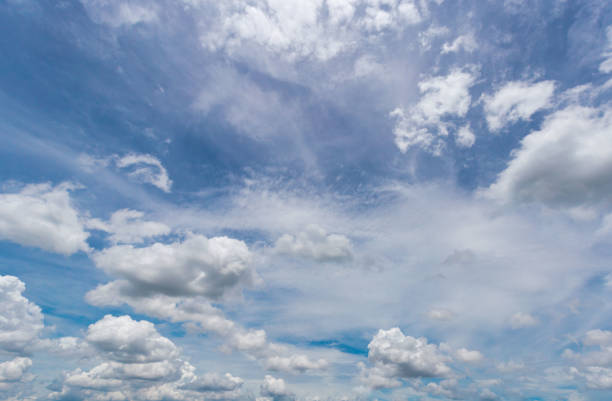 istock The vast sky and the white clouds float in the sky. 1163166351