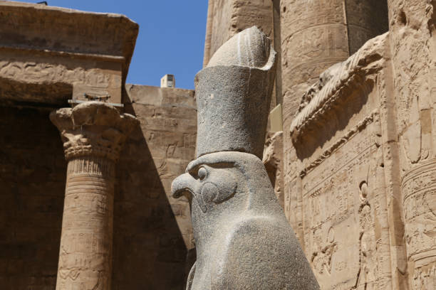 istock Horus Statue in Edfu Temple, Edfu, Egypt 1163171746