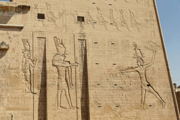 istock Scene from Edfu Temple in Edfu, Egypt 1163171781