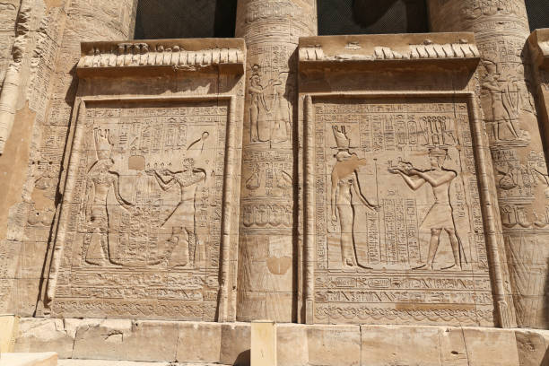 istock Scene from Edfu Temple in Edfu, Egypt 1163171786