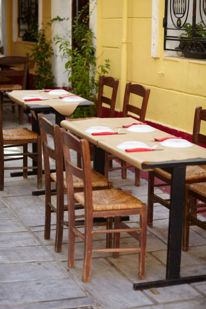 istock Traditional taverna table at plaka Athens 1163175088