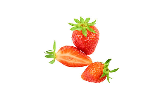 istock Strawberry berries on white background 1163176173