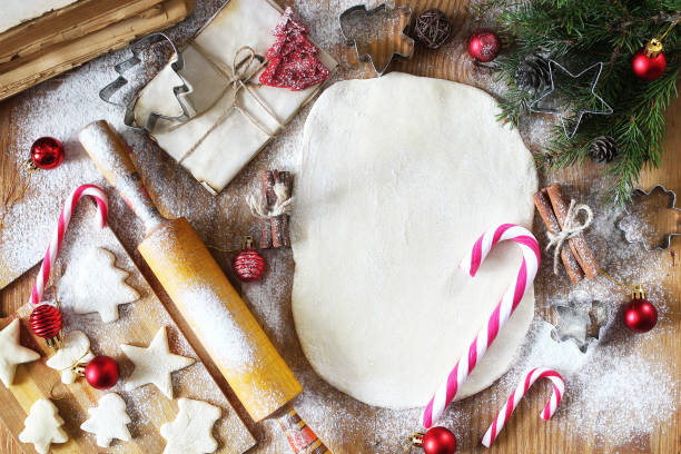 istock New Year delicacy cooking butter biscuits of different shapes on a wooden table 1163177607