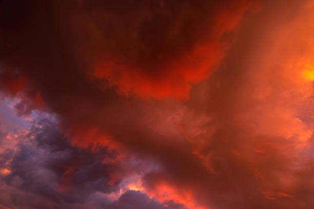 the sky in the sunset light,shot on a summer evening