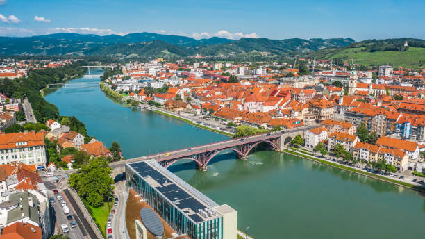 istock Aerial view of Maribor and Drava river 1163181072