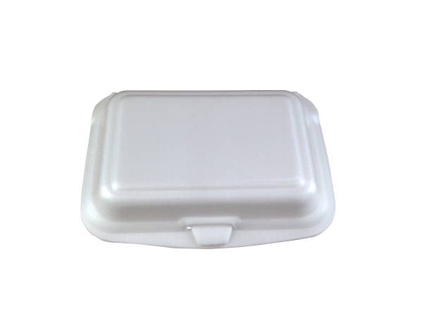 istock foam box isolated on white background. White synthetic container. 1163181766