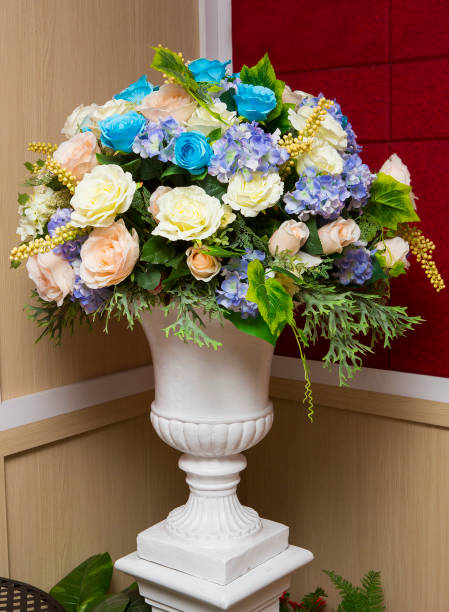 istock Beautiful flowers background for wedding scene 1163183391