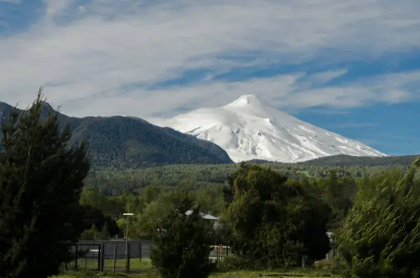 Villarica volcan near to Pucón at Chile