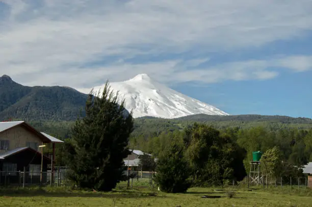 Villarica volcan near to Pucón at Chile