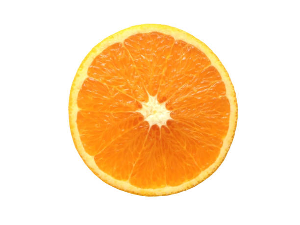 istock Top view half orange isolated on white background, with clipping paths. 1163184912