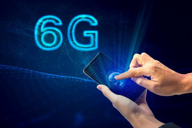 istock Creative connection background, mobile phone with hologram The concept of 6G network, high-speed mobile Internet, a new generation network has a wireless speed limit mixed media 1163186418