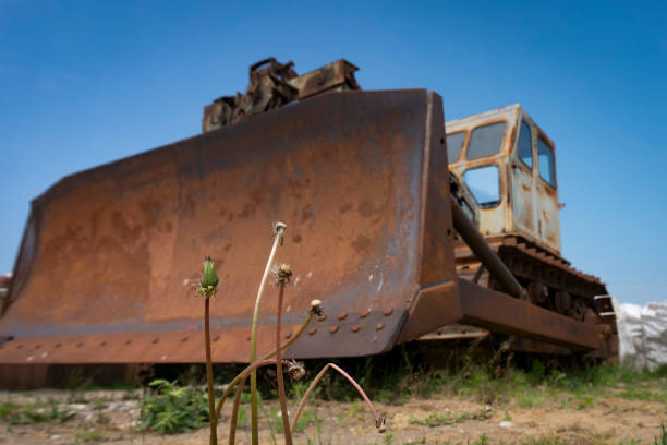 istock Low angle view of a heavy duty industrial digger 1163191195