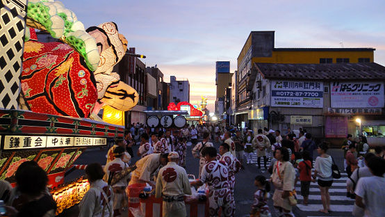 Goshogawara Tachineputa matsuri festival. A Japanese summer festival in August. It is known as one of the four largest festivals in the Tsugaru region of Japan