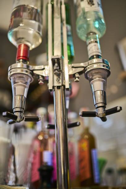 Optic liqour dispensers close up