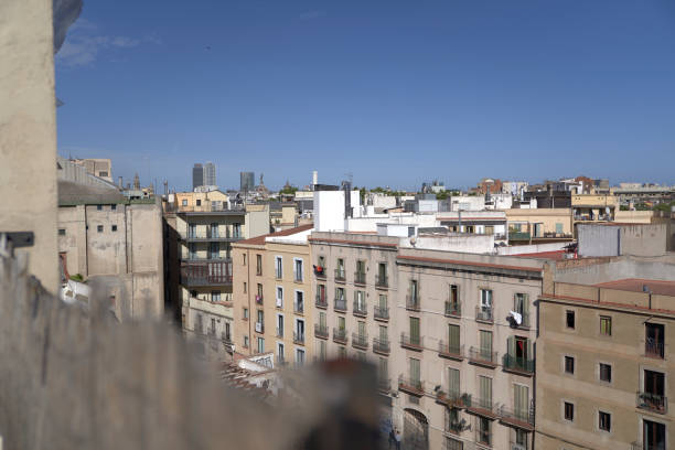 istock Views over Barcelona from the terrace 1163195675