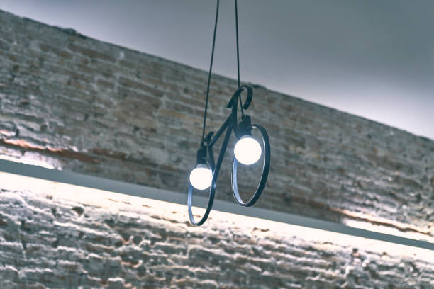istock Office decorated with metal bicycle lamp 1163195680
