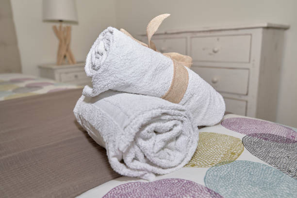istock Towel on a bed detail 1163195747