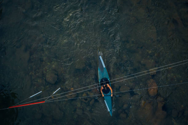 istock Woman in a kayak 1163195843