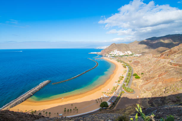 istock the teresitas sand beach in tenerife, Spain 1163205972