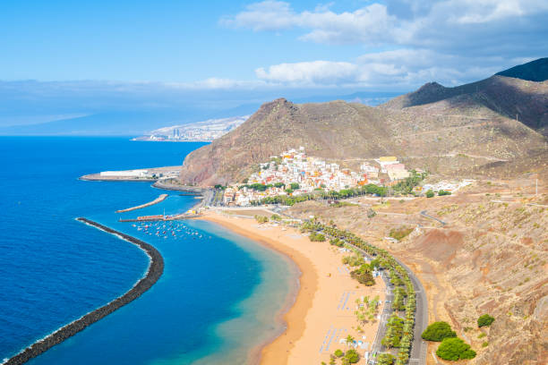 istock the teresitas sand beach in tenerife, Spain 1163205974
