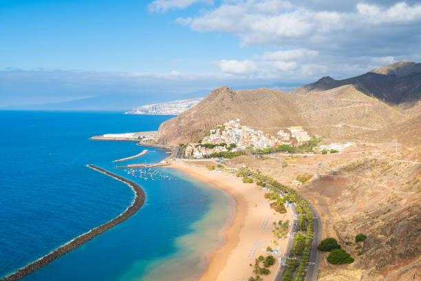 istock the teresitas sand beach in tenerife, Spain 1163205975