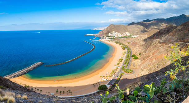 istock the teresitas sand beach in tenerife, Spain 1163205978