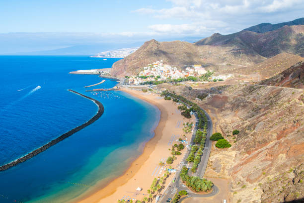 istock the teresitas sand beach in tenerife, Spain 1163206052