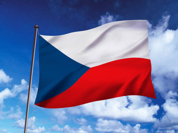 istock czech flag fluttering in the wind,3D illustration 1163206750