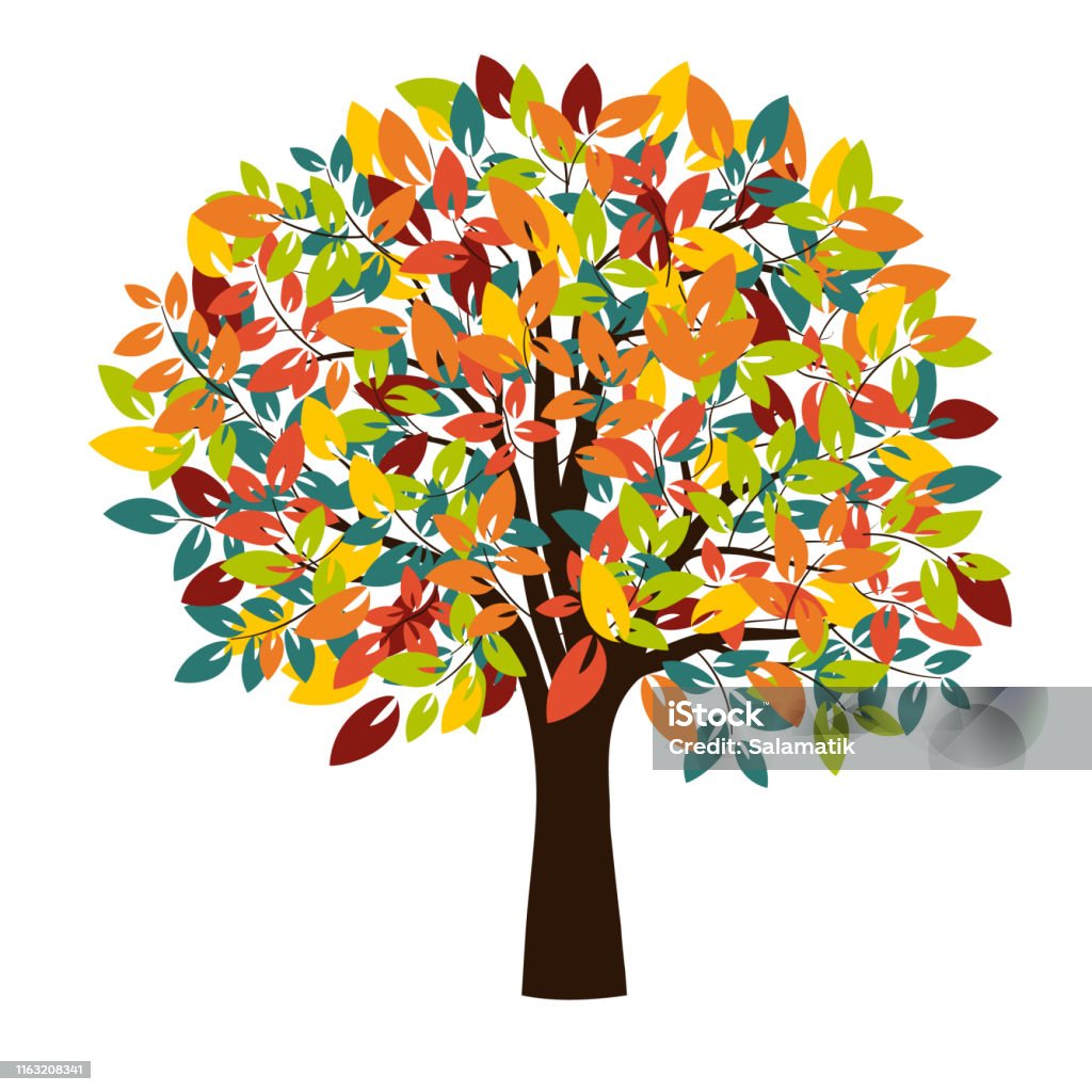 단풍나무의 가을 실루엣 뿌리가있는 나무 흰색 배경에 격리 벡터 일러스트 스톡 일러스트 0명에 대한 스톡 벡터 아트 및 기타 이미지 -  0명, 가을, 검은색 - Istock