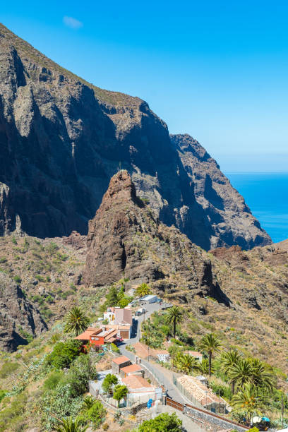 istock masca rural town inside eroded valley in tenerife, Spain 1163208557