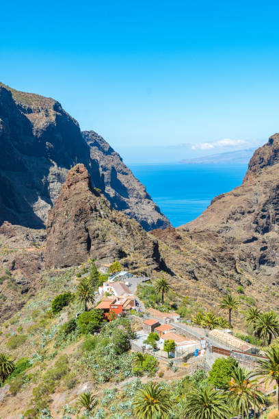 istock masca rural town inside eroded valley in tenerife, Spain 1163208558