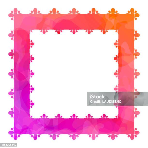 Patterned Colored Frame Isolated Colored Frame Stock Illustration - Download Image Now ...