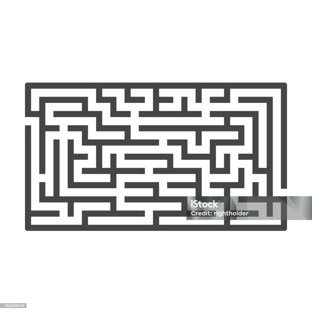 Mê Cung Hình Chữ Nhật Trừu Tượng Trò Chơi Cho Trẻ Em Câu Đố Cho ...