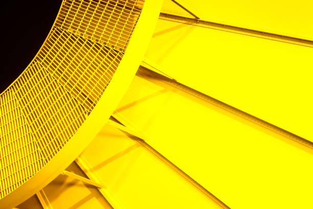 istock Yellow radial bright yellow steel pattern 1163211444