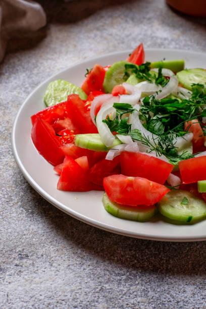 istock Salad with cucumber and tomato 1163212050