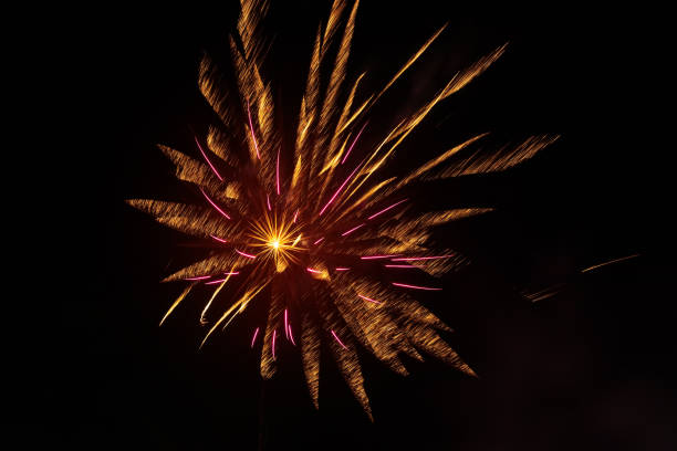 istock bright fireworks against a night sky 1163212078