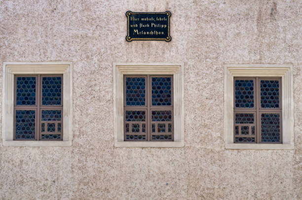 Low angle view of building, the former home of Philipp Melanchthon. Photo taken in Lutherstadt Wittenberg, Saxony-Anhalt, Germany.