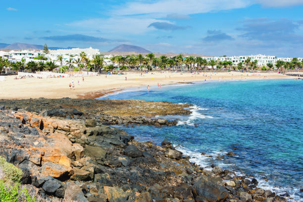 istock Las Cucharas beach in Costa Teguise, Lanzarote 1163218277