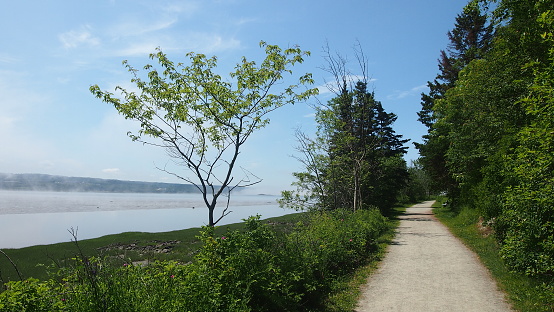 View of the Trans Canada Trail in the town of Rivière-du-Loup in the Lower St. Lawrence region of Quebec.