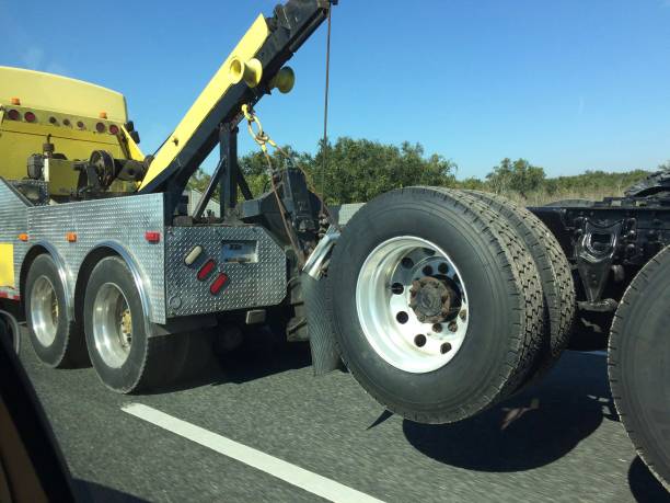 istock Truck break down and towing 1163225376