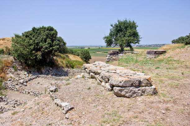 istock Ruins of ancient Troia city 1163230747