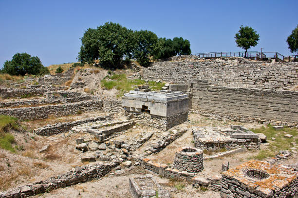 istock Ruins of ancient Troia city 1163232007