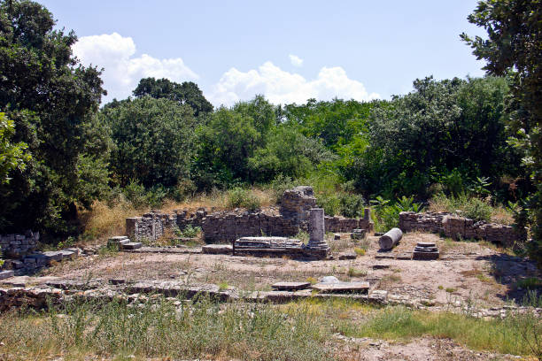istock Ruins of ancient Troia city 1163232087
