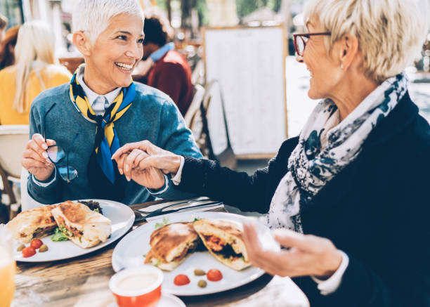 istock Mature women have a lunch 1163239168