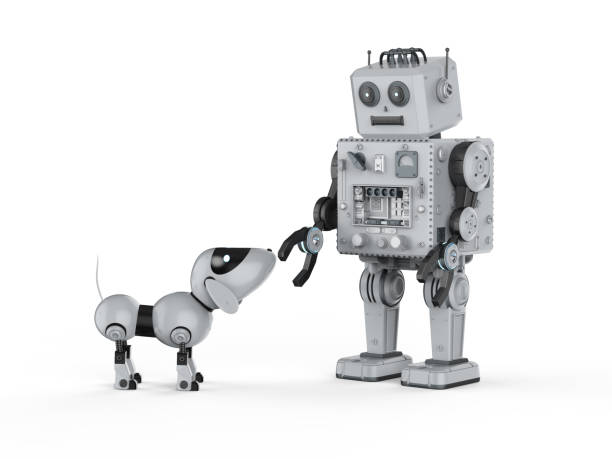istock Robot tin toy with dog 1163242267