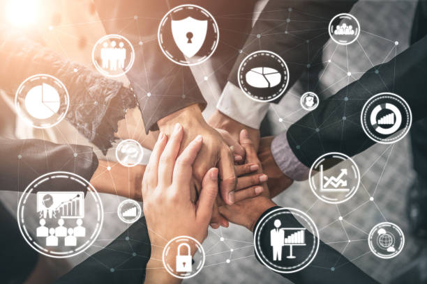 Risk Management and Assessment for Business Risk Management and Assessment for Business Investment Concept. Modern graphic interface showing symbols of strategy in risky plan analysis to control unpredictable loss and build financial safety. initiative stock pictures, royalty-free photos & images