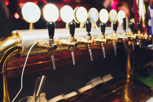 istock Many beer taps in the beer bar. 1163244176