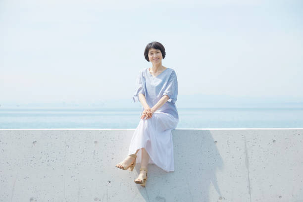 istock Japanese woman in the summer 1163245855
