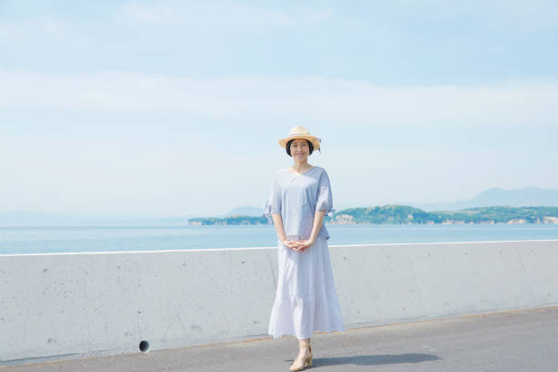 istock Japanese woman in the summer 1163246207